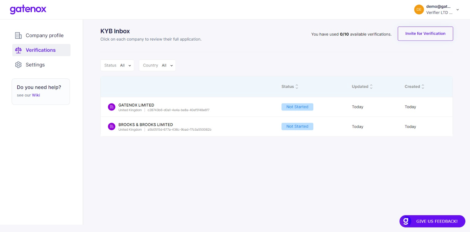 Verifications